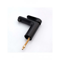 AQ1812MB НИКА смеситель для раковины 90 без донного клапана с гигиеническим ручным душем, матовый черный