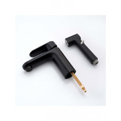 AQ1812MB НИКА смеситель для раковины 90 без донного клапана с гигиеническим ручным душем, матовый черный