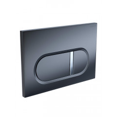 KDI-0000050 (016C-1) Панель смыва Оружейная сталь матовая (клавиши прямоугольные)