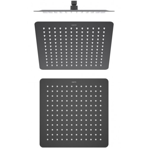 AQ2074MB квадратный верхний душ 300*300*2 мм, матовый черный