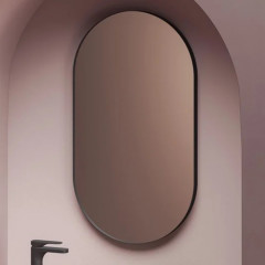 Artceram Б/С Зеркала Зеркало Arco 50х90 см в металлической раме, цвет черный матовый