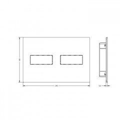 Artceram Смывная клавиша INOX-711, цвет черный матовый