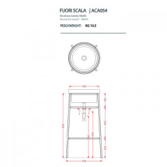 Artceram FUORI SCALA Раковина встраиваемая, d40см, без отв под смеситель, без перелива, цвет: черный матовый