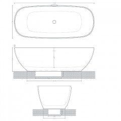 Artceram ВАННЫ Ванна HOOP 170x70хh50 см отдельностоящая, цвет salvia
