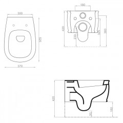 Artceram Atelier Унитаз подвесной Rimless 36х52 см, цвет черный (Не производится)