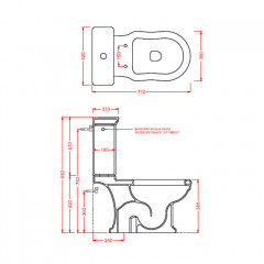 Artceram HERMITAGE унитаз моноблок 71*36см слив в пол с креплением, цвет белый
