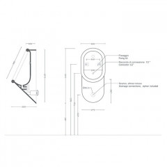 Artceram BABILA Писсуар 37x30хh64 см, цвет черный матовый/покрытие Saniglaze
