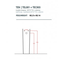 Artceram TEN колонна для раковины, цвет белый
