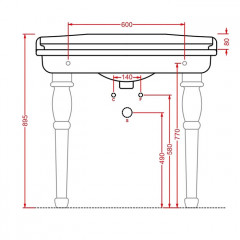 Artceram HERMITAGE Ноги для консоли (комплект-2шт), цвет белый