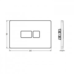 Artceram Смывная клавиша А16, цвет черный матовый