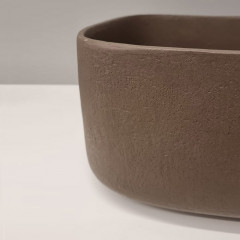 Artceram COGNAC Раковина накладная Quadro, 43x43хh22,5см, без отв под смеситель, без перелива, цвет: nero roma (не производится)