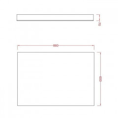 Artceram Зеркало 86х60 см.