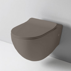 Artceram FILE 2.0 Унитаз подвесной 52х36см, безободковый, с крепежом, цвет: tortora