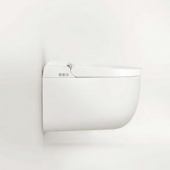 Artceram HYPE Унитаз-биде подвесной 38X59см, безободковый, с soft-close, с пультом управления, цвет белый матовый с покрытием saniglaze