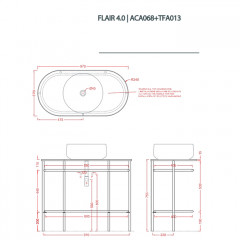 Artceram FLAIR 4.0 Сетчатая полка для металлической консоли, цвет белый матовый
