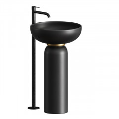 Artceram JOLIE Пьедестал для раковины 50 см, (для монтажа требуется ACA073), цвет черный матовый