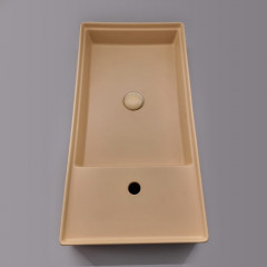 Artceram SCALINO Раковина накладная,75х38хh11,5см, 1 отв под смеситель, без перелива, цвет: giallo zinco (не производится)