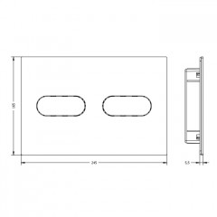Artceram Смывная клавиша INOX-710, цвет золото брашированное PVD