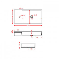 Artceram SCALINO Раковина накладная,75х38хh11,5см, 1 отв под смеситель, без перелива, цвет: giallo zinco (не производится)