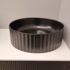 Artceram MILLERIGHE Раковина накладная,44,5хh14,5см, без отв под смеситель, без перелива, цвет: черный матовый