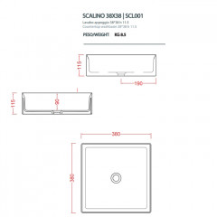 Artceram SCALINO Раковина настольная 38x38 см, цвет cream (фактура - необработанная глина)