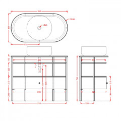 Artceram FLAIR 4.0 Сетчатая полка для металлической консоли, цвет черный матовый