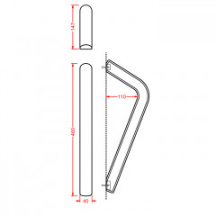 Artceram POSTIT Полотенцедержатель керамический 46х4 см, цвет: белый