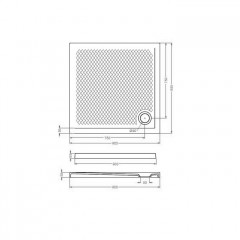 Artceram Б/С Поддоны Поддон душевой квадратный 90x90 h 5,5 cм, цвет grigio oliva (Не производится)