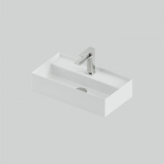 Artceram SCALINO Раковина накладная/подвесная 50х27 см, с 1 отв под смеситель, цвет белый матовый