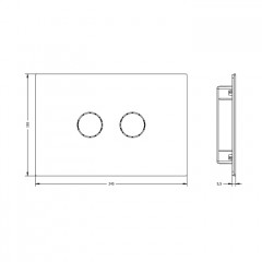 Artceram Смывная клавиша INOX-715, цвет нержавеющая сталь