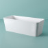 Artceram SQUARE Ванна отдельностоящая из сственного камня Livingtec 1180х80х60 см. со слив-переливом,цвет белый глянцевый