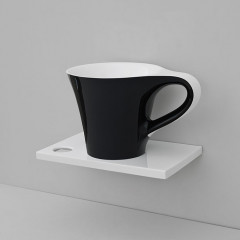 Artceram CUP Раковина накладная для столешницы 70х50хh42,5 см, без отв под смеситель, без слив перелива, цвет черно-белый