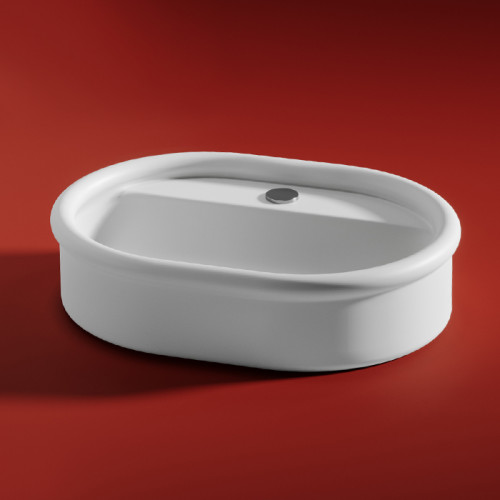 Artceram BRERA Раковина накладная 60 x 45 h 15,5 см, без отв под смеситель, цвет белый глянцевый