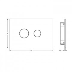 Artceram Смывная клавиша INOX-714, цвет нержавеющая сталь