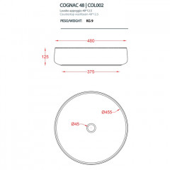Artceram COGNAC Раковина настольная 48 см, цвет bronze amani/покрытие Saniglaze