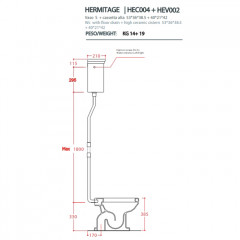 Artceram HERMITAGE бачок высокий для унитаза приставного , цвет белый