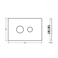 Artceram Смывная клавиша FILE, цвет белый