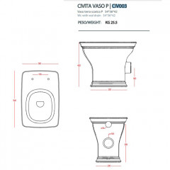 Artceram HERMITAGE Мех-м слива с высокой трубой в комплекте для высокого бачка, цвет хром