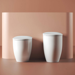 Artceram MONET Биде напольное приставное 36 x 54 h48 см, 1 отверстие, цвет белый глянец SANIGLAZE