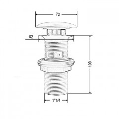 Artceram Донный клапан для раковин универсальный, покрытие керамика, цвет белый матовый