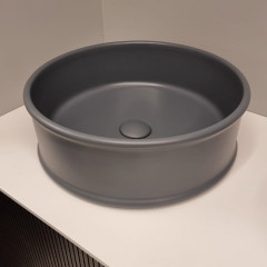 Artceram ATELIER Раковина накладная, d44см, без отв под смеситель, без перелива, цвет: denim