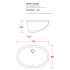 Artceram WASHBASINS DIANA Раковина встраиваемая снизу 57х40 см, без отв под смеситель, без крепежа ACA001, цвет белый.