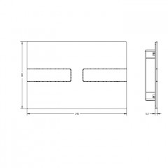 Artceram Смывная клавиша INOX-712, цвет нержавеющая сталь