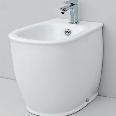 Artceram AZULEY Биде напольное приставное 36*52см c креплением, с 1 отв под смеситель цвет белый