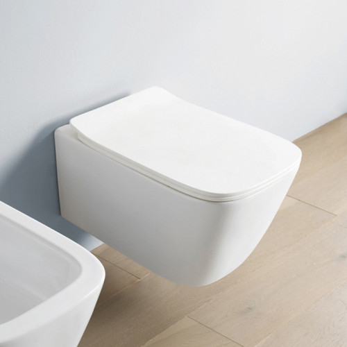 Artceram A16 Унитаз подвесной, 455х36см, (Mini), безободковый, с крепежом, цвет: белый матовый