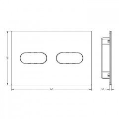 Artceram Клавиши смыва Смывная клавиша INOX-711, цвет черный металл брашированный PVD