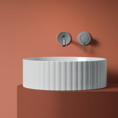 Artceram MILLERIGHE Раковина накладная 44 см, без отв под смеситель, без слив перелива, цвет белый глянец