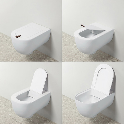 Artceram THE ONE Унитаз подвесной безободковый , 52х35, с креплениями, цвет rosso corallo (Снято с пр-ва)