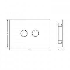 Artceram Клавиши смыва Смывная клавиша INOX-715, цвет латунь браширванная PVD
