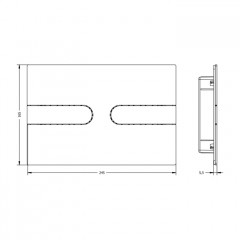 Artceram Смывная клавиша INOX-713, цвет нержавеющая сталь